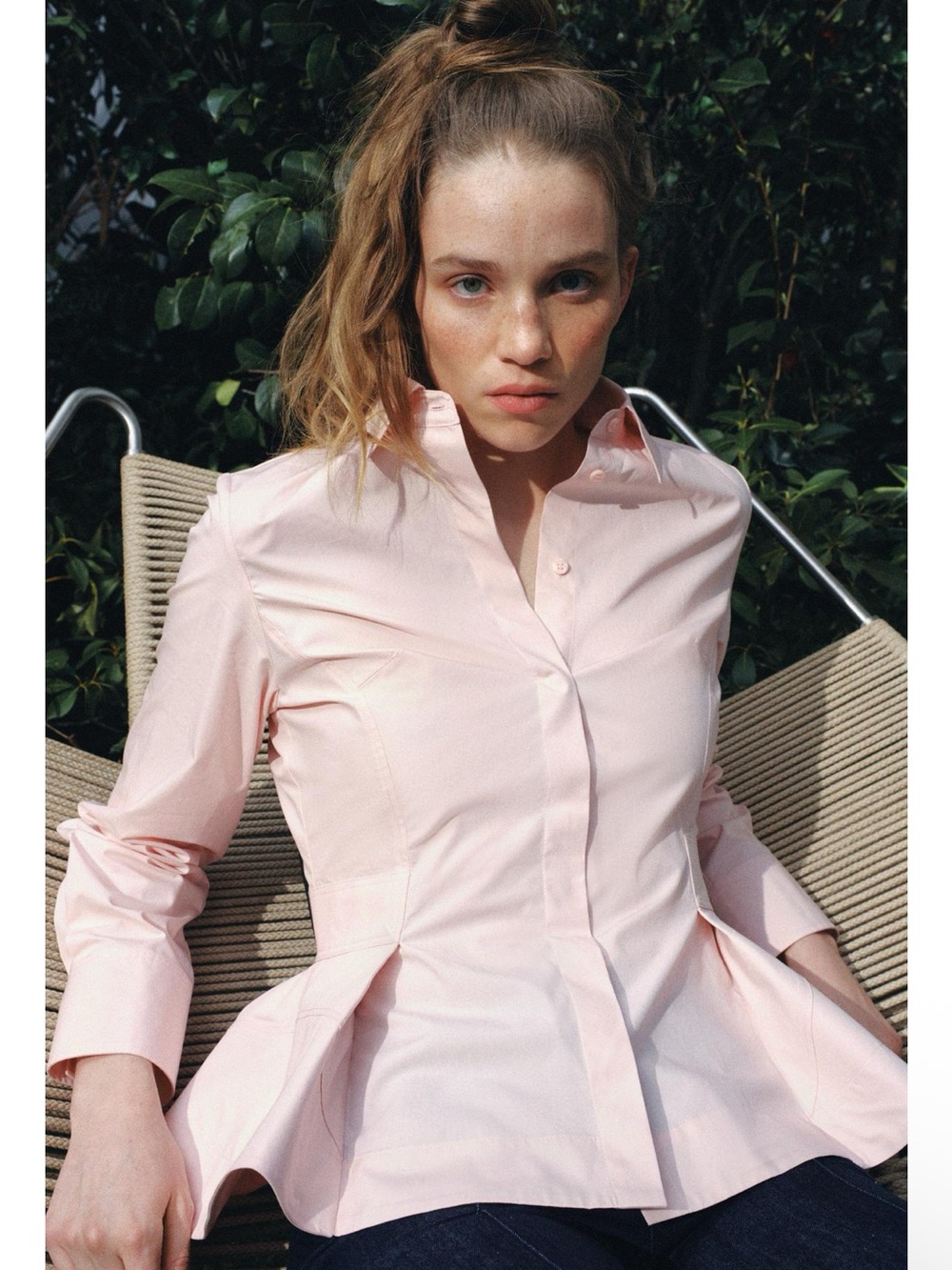 ZARA ZW COLLECTION POPLIN PEPLUM SHIRT SIZE XS - Picture 9 of 12